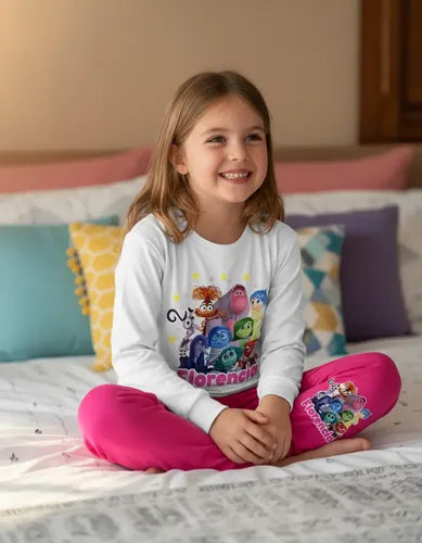 Pijama Largo Intensamente 2 Niñas Personalizado Algodon