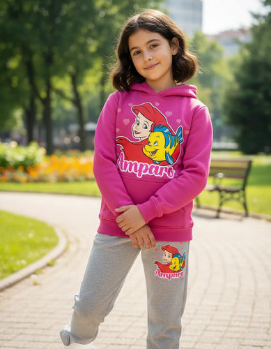 Buzo La Sirenita Pantalon Poleron Personalizado Niñas
