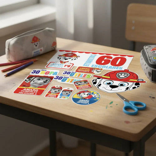 Etiquetas Para Marcar Ropa Y Utiles Escolares Paw Patrol