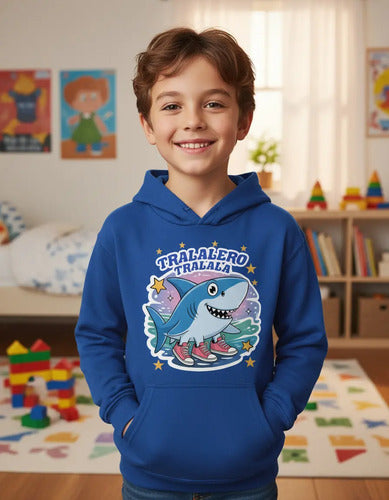 Polerón Canguro Tralalero Tralala  Niños Flex