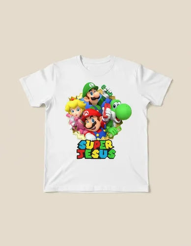 Polera Mario Yoshi Luigi Peach Personalizada Algodón 100%