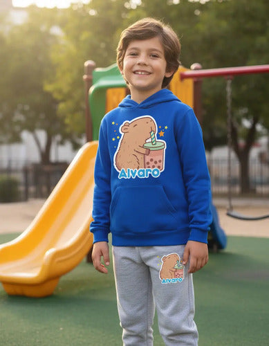 Buzo Capibara Poleron Pantalon Personalizado Niños