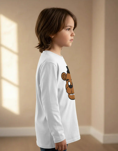 Camiseta Polar Manga Larga Polera Niño Freddy Five Nigh Fnaf