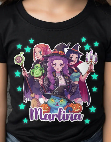 Polera Huntrix Halloween Guerreras K Pop Personalizada Niña