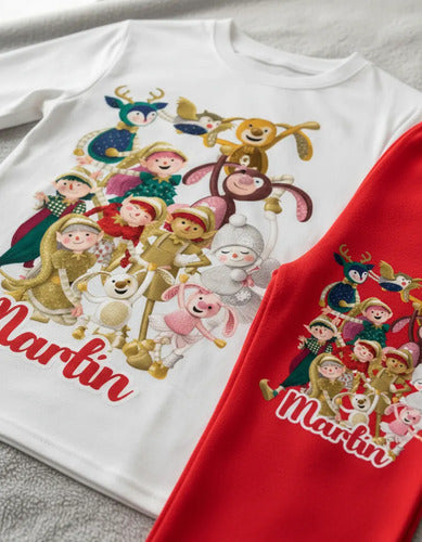 Pijama Largo Duendes Magicos 2022 Personalizado 100 Algodon