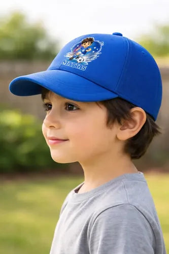 Jockey Personalizado Futbol Nombre Numero Niño Ajustable Azul S Futbol Niño Azul