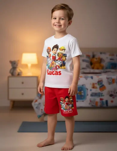 Pijama Paw Patrol Niñas Personalizado 100%  Algodón Niños