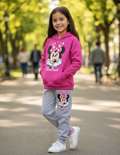 Buzo Minnie Pantalon Poleron Personalizado Niñas