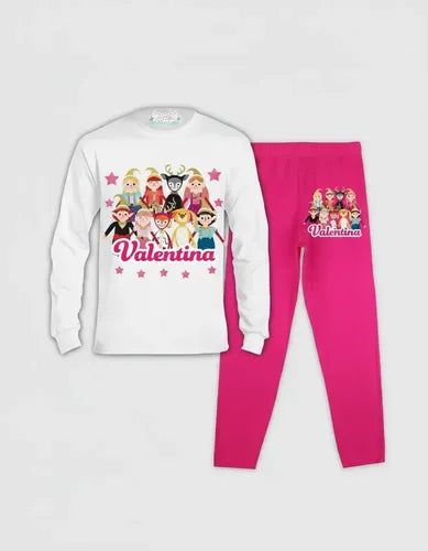 Pijama Largo Duendes Mágicos Niña Personalizado Algodón