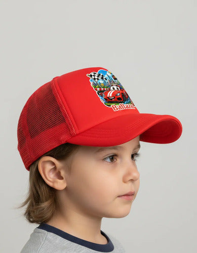Jockey Personalizado Auto Rojo Car Niño Ajustable Rojo S Auto Rojo Car