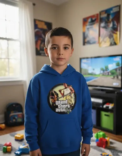 Polerón Canguro Algodón Niños Gta V