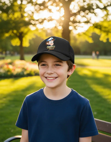 Jockey Gorro Niños Gravity Falls Regalo Navidad Negro 2-12