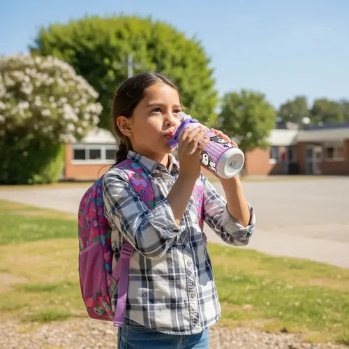 Botella Agua Colegio Kuromi Personalizada Niñas Blanco