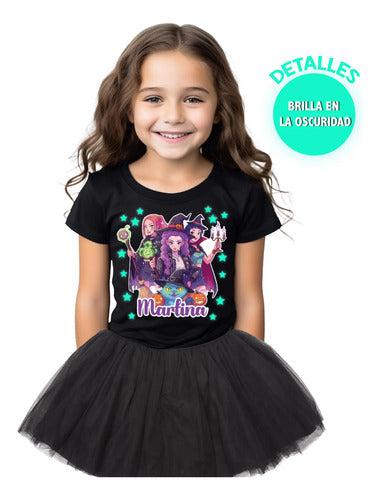 Disfraz Huntrix Halloween Polera Tutu Guerreras K Pop Personalizado Niñas