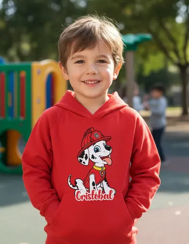 Polerón Marshall Paw Patrol Niños Personalizado Algodón 2