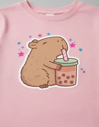 Polera Capibara Niñas Algodón 100%