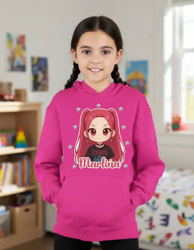 Polerón Mira Huntrix Demon Hunters K Pop Personalizado Niñas D1
