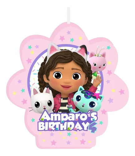 Vela De Cumpleaños La Casa De Gabby  Niñas Personalizada