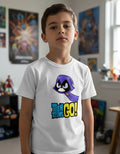 Polera Blanca Algodón 100% Niños Jovenes Titanes Raven