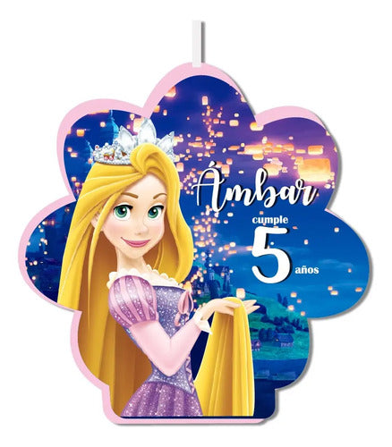 Vela De Cumpleaños Rapunzel Enredados Personalizada
