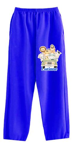Pijama Largo Animales Safari Algodón Niños Personalizado