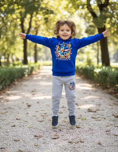 Buzo Sonic Poleron Pantalon Personalizado Niños