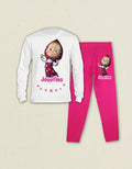 Pijama Largo Masha Y El Oso Niña Personalizado Algodón