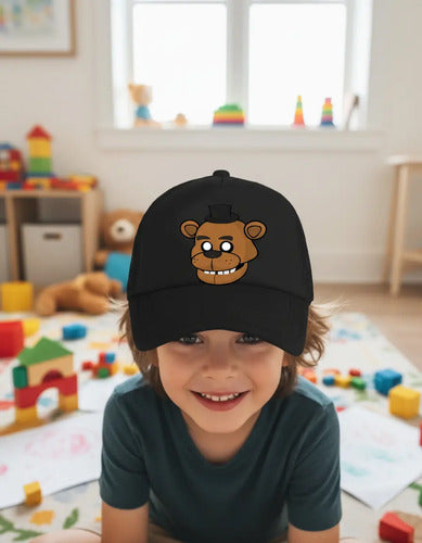 Jockey Gorro Niños Five Nights At Freddy's Regalo Navidad Negro
