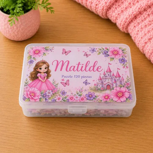 Puzzle Rompecabezas Personalizado Princesa Castillo Nombre
