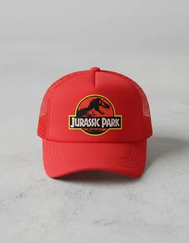 Jockey Gorro Niños Jurasic Park Regalo Navidad Rojo 2-12
