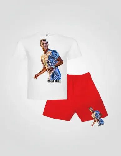 Pijama Corto Niñoss Algodon Cristiano Ronaldo Cr7 Real