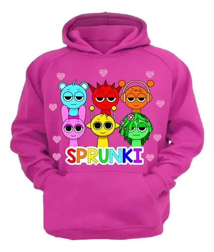 Polerón Canguro Sprunki Personalizado Niñas