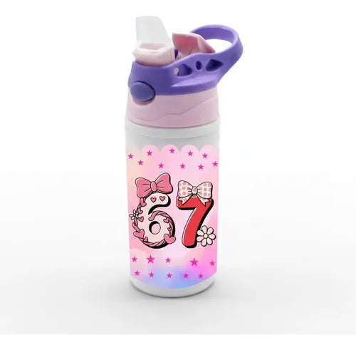 Botella Agua Six Seven 67 Niñas Rosa