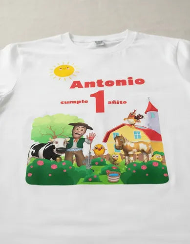 Polera Personalizada Niña/o Cumpleaños La Granja De Zenon