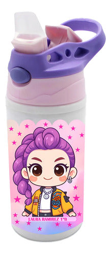 Botella Agua Rumi Huntrix Guerreras K Pop Personalizada