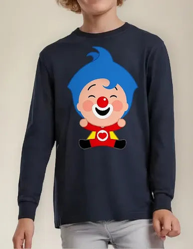 Polera Manga Larga Algodón Niños Plim Plim