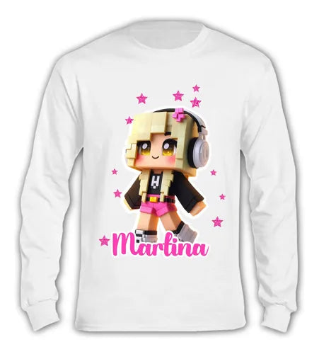 Pijama Largo Roblox Niñas Algodón Personalizado D2
