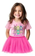 Disfraz Vestido Labubu  Polera + Tutú Niñas Detalles Glitter