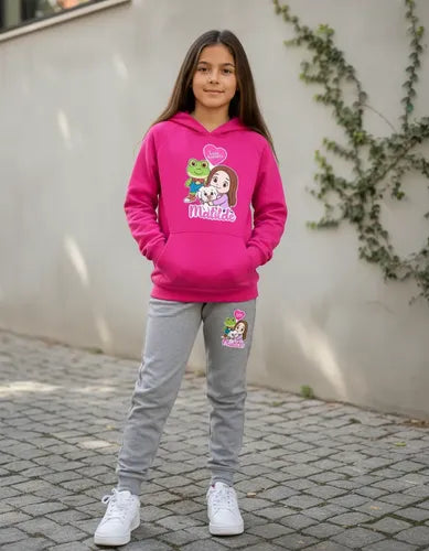 Buzo Lara Campos Niñas Personalizado Pantalon Poleron Conj