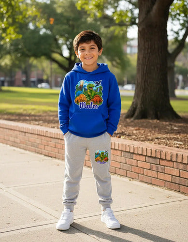 Buzo Dinosaurios Personalizado Conjunto Deportivo