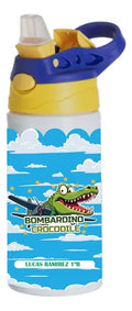 Botella Agua Bombardino Cocodrilo Personalizada Niños
