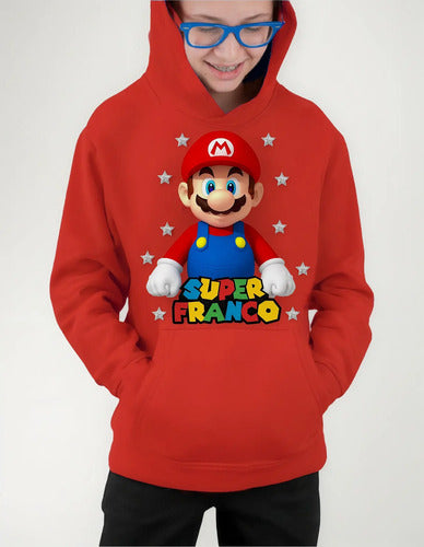 Polerón Canguro Super Mario Bros  Niños