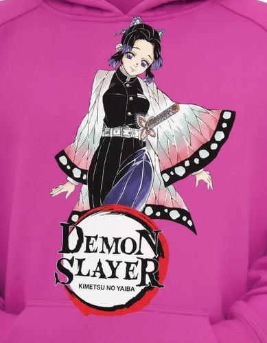 Polerón Canguro Algodón Niñas Shinobi Demon Slayer