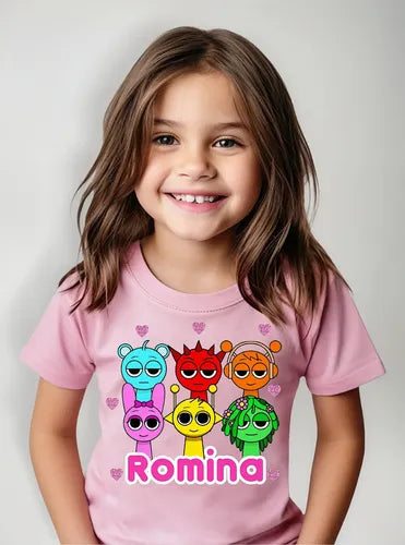 Polera Sprunki Niñas Personalizada Algodón 100%