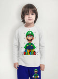Pijama Largo Luigi Bros Niños Algodón Personalizado