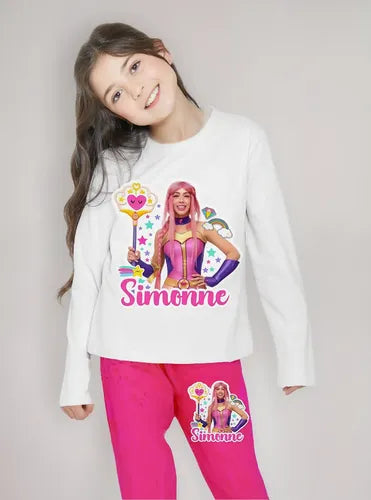 Pijama Largo Luli Pampin Niñas Personalizado Algodon