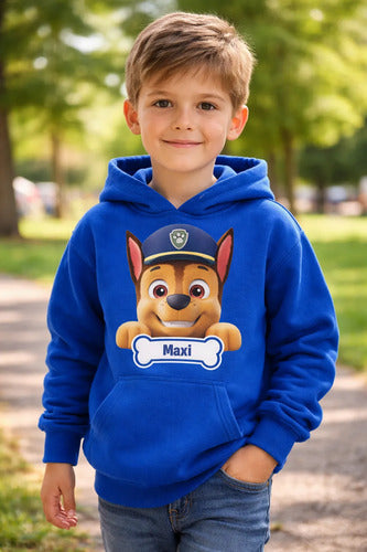 Polerón Chase Paw Patrol Niños Personalizado Algodón 1