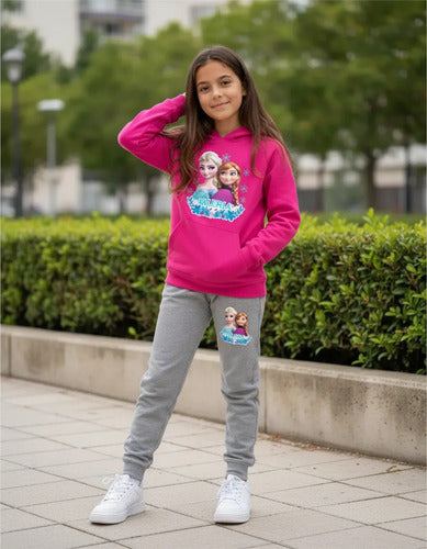 Buzo Niñas Frozen Personalizado Conjunto Deportivo