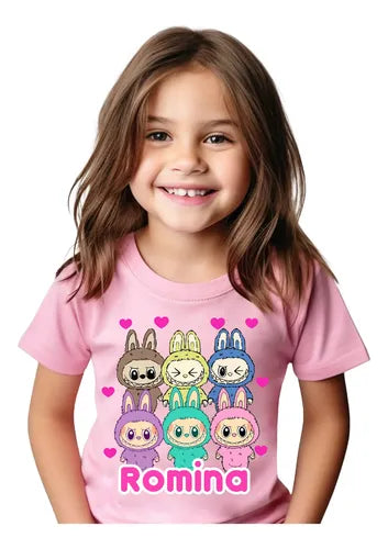 Disfraz Vestido Labubu  Polera + Tutú Niñas Detalles Glitter