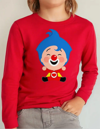 Polera Manga Larga Algodón Niños Plim Plim